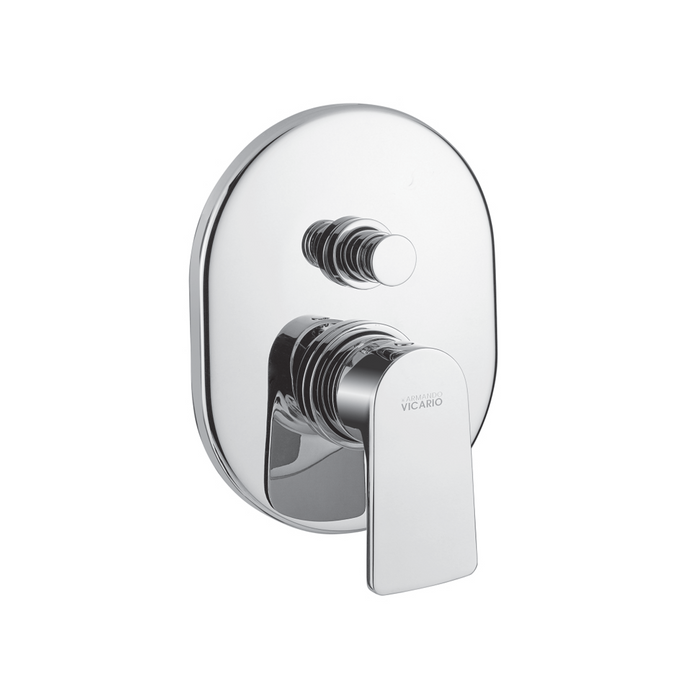 Armando Vicario Lago Shower / Bath Mixer KIT (with Plate) - Chrome