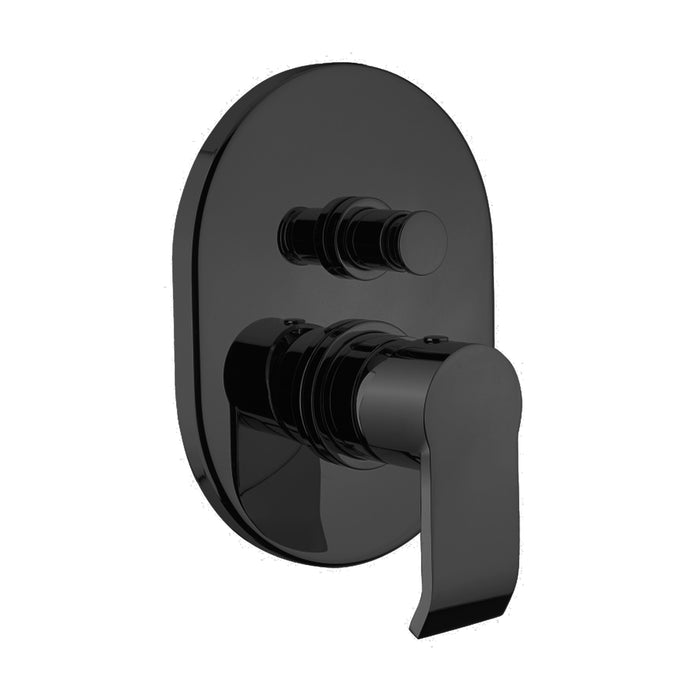 Armando Vicario Stile Shower / Bath Mixer KIT (with Plate) - Black Chrome