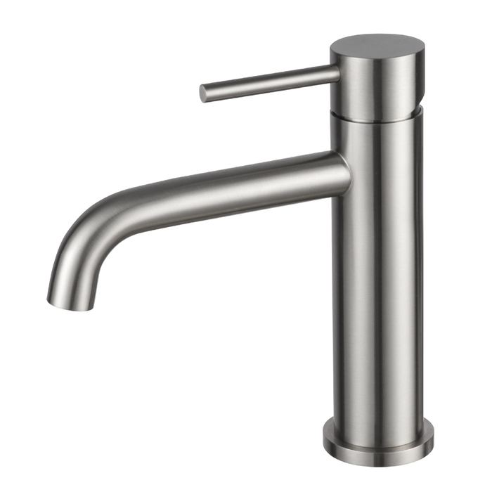 Eton Minimal Basin Mixer in Brushed Stainless Steel