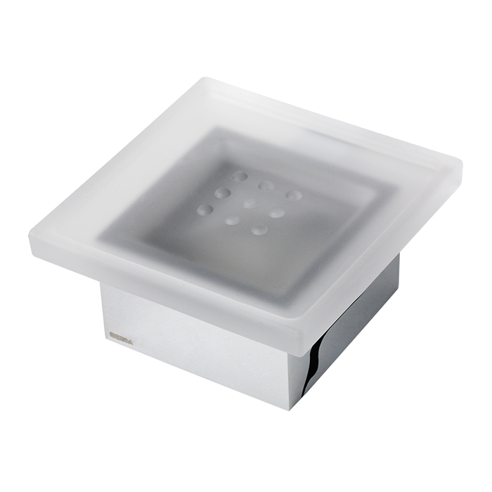 Geesa Modern Art Soap Holder Wall White Glass