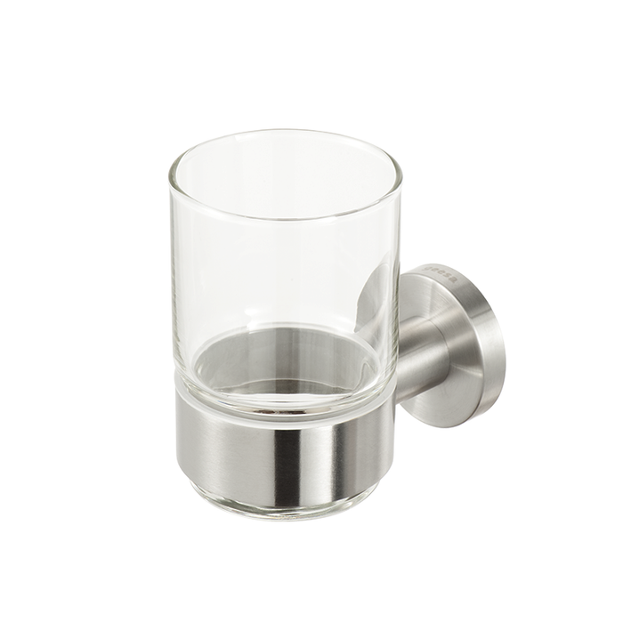 Geesa Nemox Tumbler Holder Clear Glass - Stainless Steel