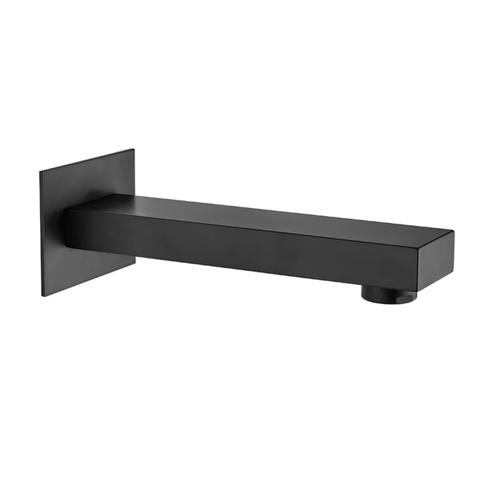 M&Z Lauren Wall Bath Spout 175mm Matt Black