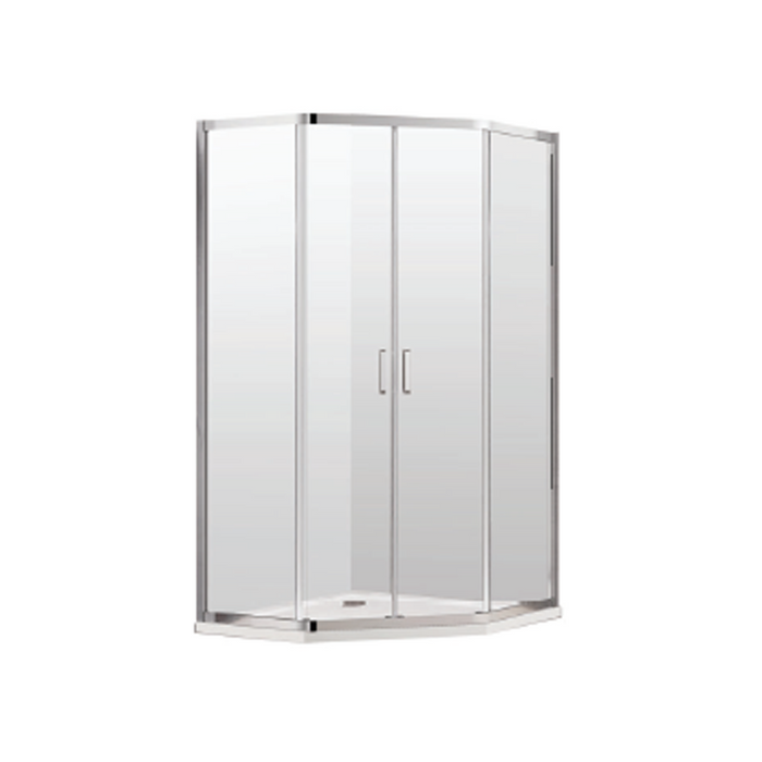 Urban Collection 1000 Angle Corner Slide Door Bright Silver 1950mm high