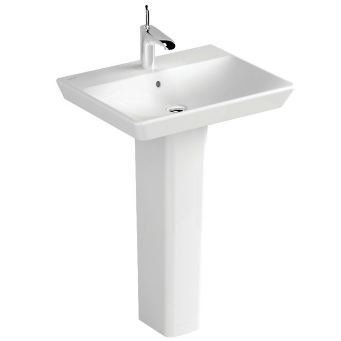 Vitra T4 Cloakroom Washbasin 600mm 1 Tap Hole