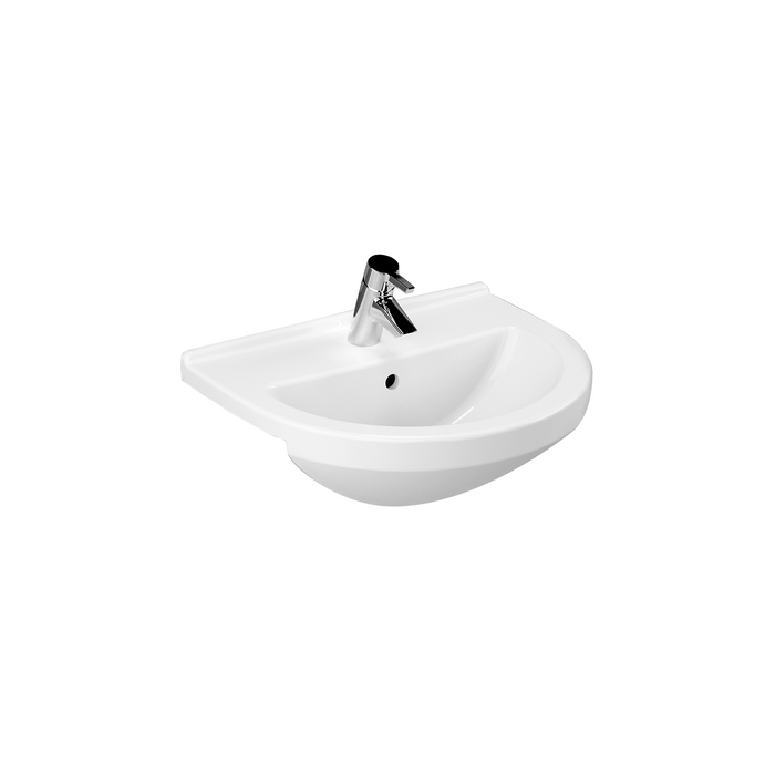 Vitra S50 Semi-Recessed Washbasin 550 x 450 1 Tap Hole