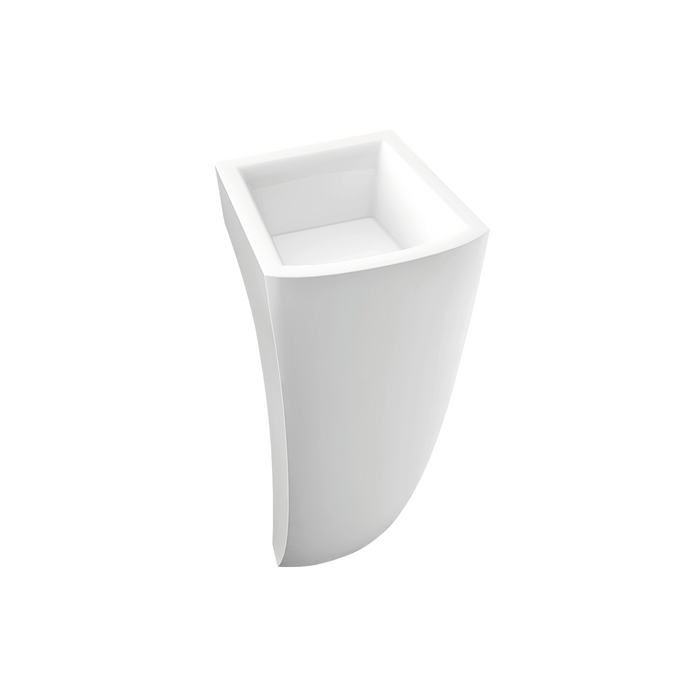 Marmorin Waver White Freestanding Pillar